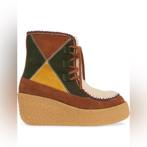 Jeffrey Campbell Milono Shearling Platform Wedges - Picture 7 of 11